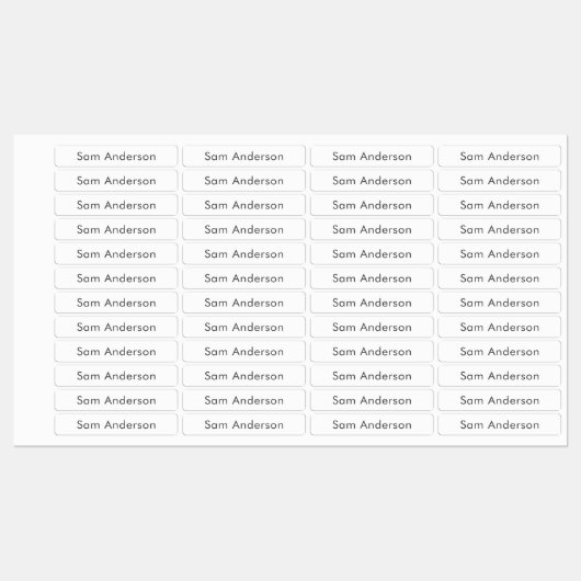 Back to School Name Labels for Kids ラベル (シート)