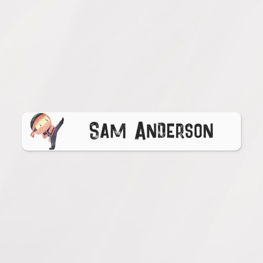 Back to School Ninja Kids Name ラベル (デザイン1)