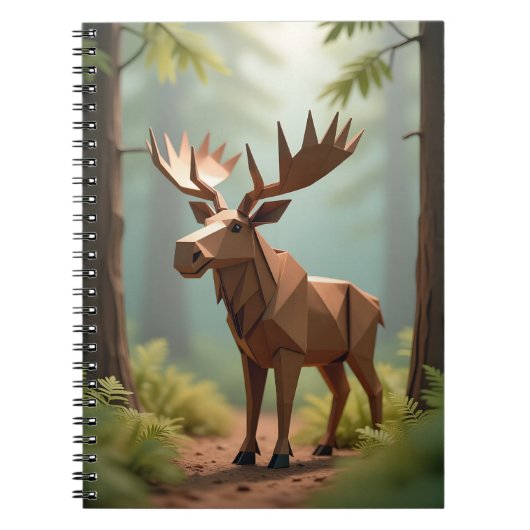 Back To School Origami Moose  ノートブック (正面)