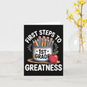 Back To School Outfit For Kids, Girls, Students. 1 カード (黄色い花)