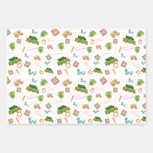 Back To School Paper ラッピングペーパーシート (正面)