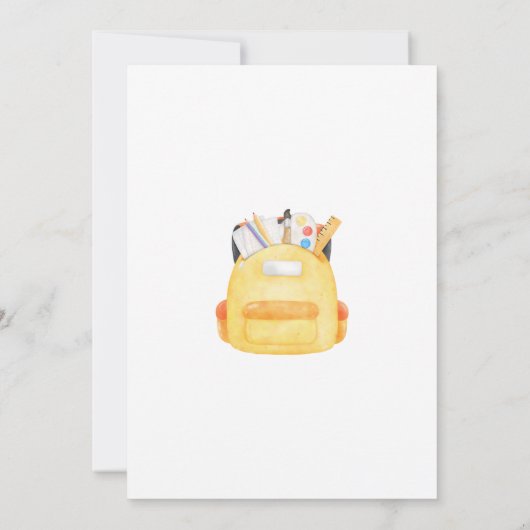 Back to School Party 招待状 (裏面)