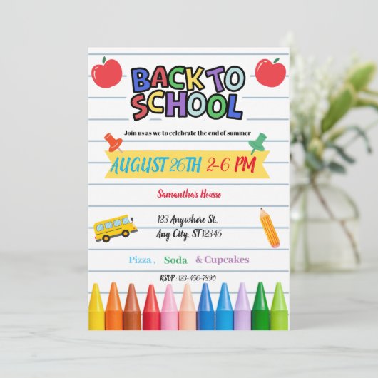 Back to school party 招待状 (スタンド正面)