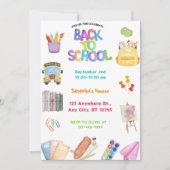 Back to school party 招待状 (正面)