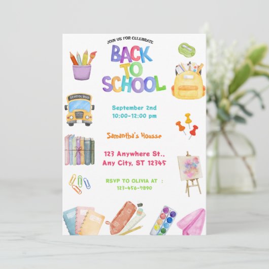 Back to school party 招待状 (スタンド正面)