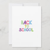 Back to school party 招待状 (裏面)