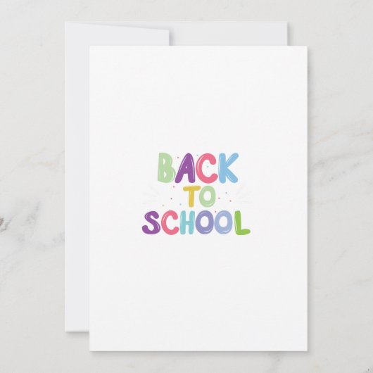 Back to school party 招待状 (裏面)