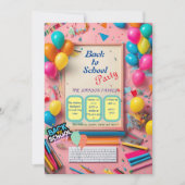 back-to-school party invitation  招待状 (正面)