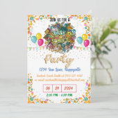 back-to-school party invitation 招待状 (スタンド正面)