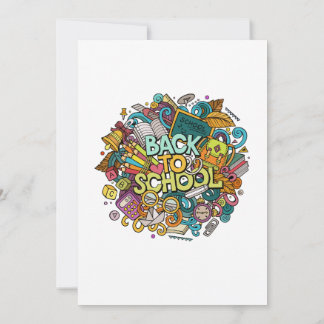 back-to-school party invitation 招待状