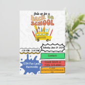 back-to-school party invitation 招待状 (スタンド正面)