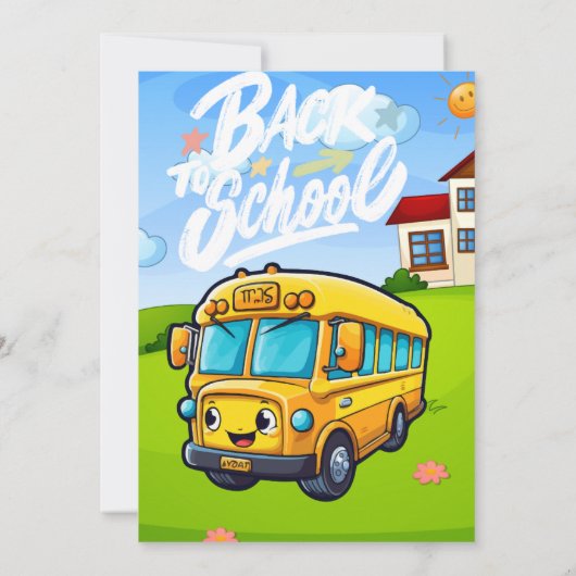 back-to-school party invitation 招待状 (裏面)