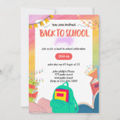 back-to-school party invitation  招待状 (正面)