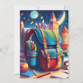 back-to-school party invitation  招待状 (裏面)