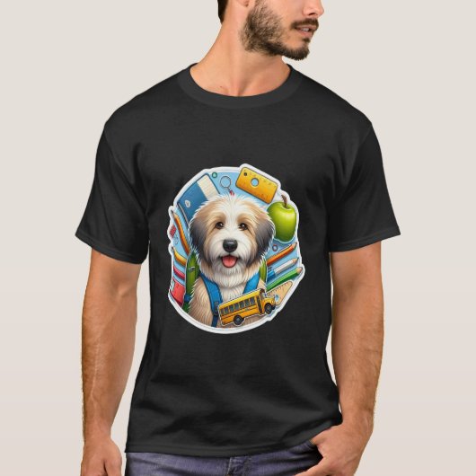 Back To School Polish Lowland Sheepdog Dog Boy Gir Tシャツ (正面)