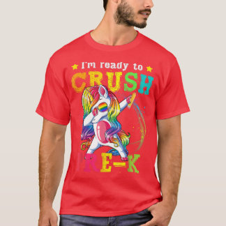 Back to School  Pre K Dabbing Unicorn Girls Gift  Tシャツ