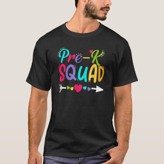Back To School Pre K  Squad Happy First Day Of Sch Tシャツ (正面)