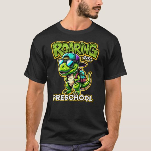 Back to School Preschool Dinosaur First Day of Sch Tシャツ (正面)
