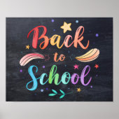 Back to School Printable Poster Sign ポスター (正面)