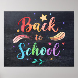 Back to School Printable Poster Sign ポスター