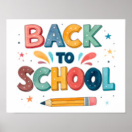 Back to School Printable Poster Sign ポスター