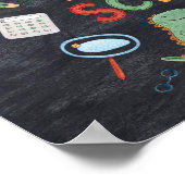 Back to School Printable Poster Sign ポスター (角)