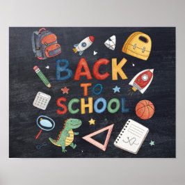 Back to School Printable Poster Sign ポスター