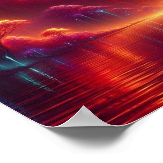 Back to School Radiant Crimson Sky ポスター (角)