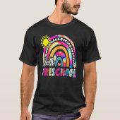 Back To School Rainbow Boho Tie Dye Teacher Hello  Tシャツ (正面)