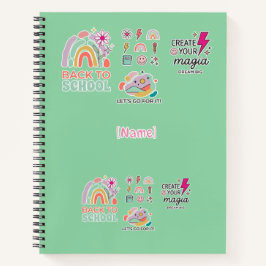 Back to School Rainbow / Regreso Arcoíris Escolar ノートブック