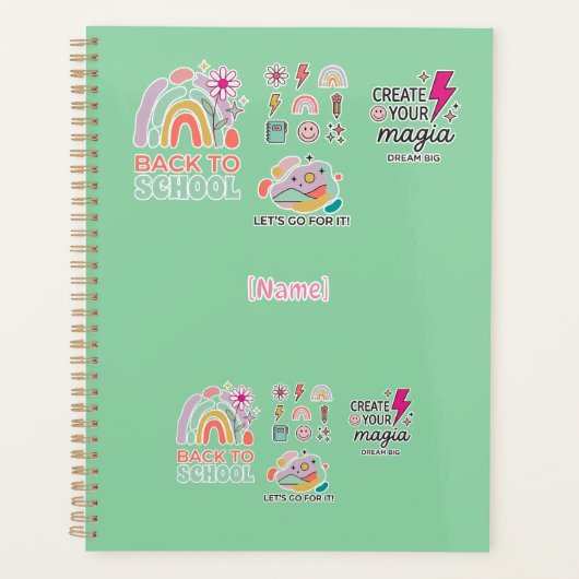 Back to School Rainbow / Regreso Arcoíris Escolar プランナー手帳 (正面)
