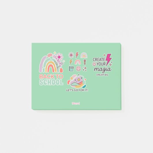 Back to School Rainbow / Regreso Arcoíris Escolar ポストイット (正面)