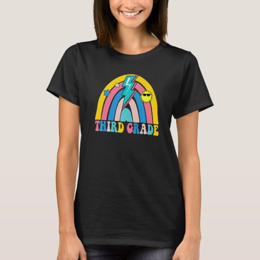 Back To School Rainbow Third Grade 3rd Grade Teach Tシャツ (正面)