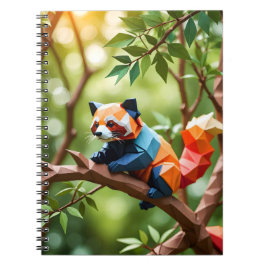 Back To School Red Panda Origami ノートブック
