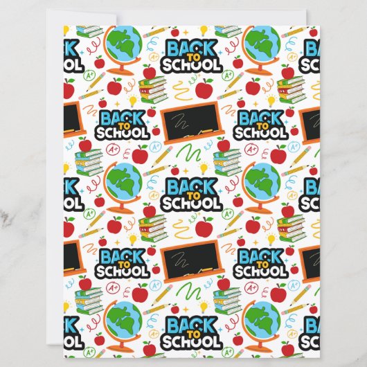Back to School Scrapbook Paper (裏面)