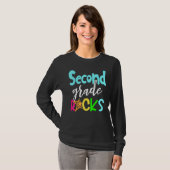 Back To School Second 2nd Grade Rocks Boys Girls K Tシャツ (正面フル)