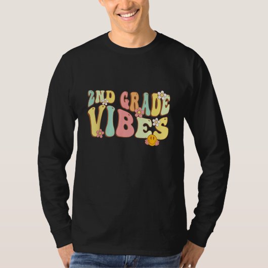 Back To School Second Grade Vibes Student Teacher  Tシャツ (正面)