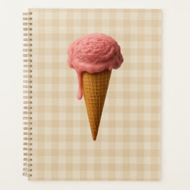 Back to school spiral calendar pink, beige planner プランナー手帳