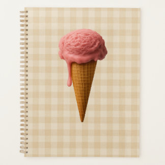 Back to school spiral calendar pink, beige planner プランナー手帳
