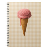 Back to school spiral notebook pink and beige ノートブック (正面)