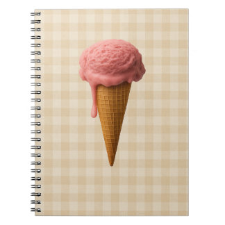 Back to school spiral notebook pink and beige ノートブック