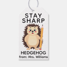 Back to School Stay sharp hedgehog Cute Funny Pun