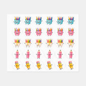 Back to School Stickers – Cute School Supplies & ラベル (シート)