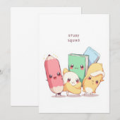 Back to School Study Squad サンキューカード (正面/裏面)