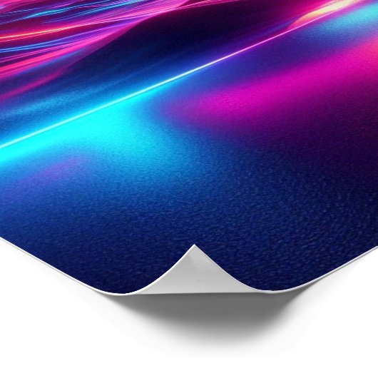 Back to School Surreal Neon Horizon Lights ポスター (角)