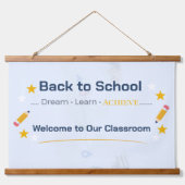 Back to School Tapestry | Classroom Wall Decor 吊り下げ型タペストリー (正面)