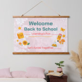 Back to School Tapestry Welcome Classroom Decor 吊り下げ型タペストリー (寝室)