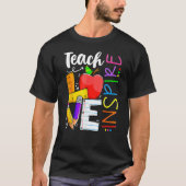 Back To School Teach Knowledge And Fun Teacher Flo Tシャツ (正面)
