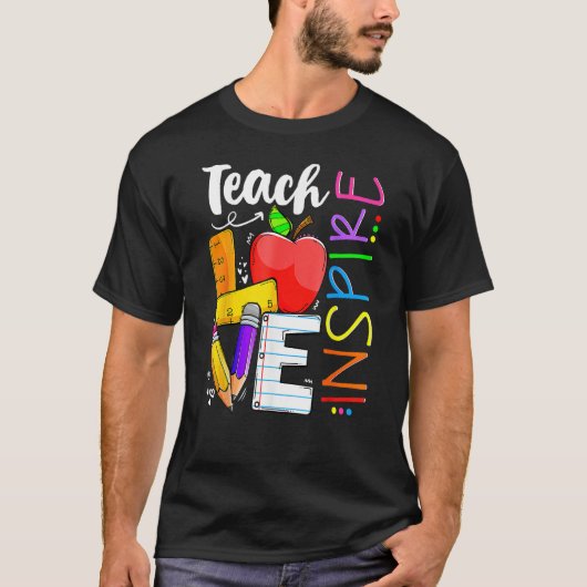 Back To School Teach Knowledge And Fun Teacher Flo Tシャツ (正面)