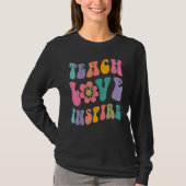 Back To School Teach Love Inspire Retro Teachers C Tシャツ (正面)